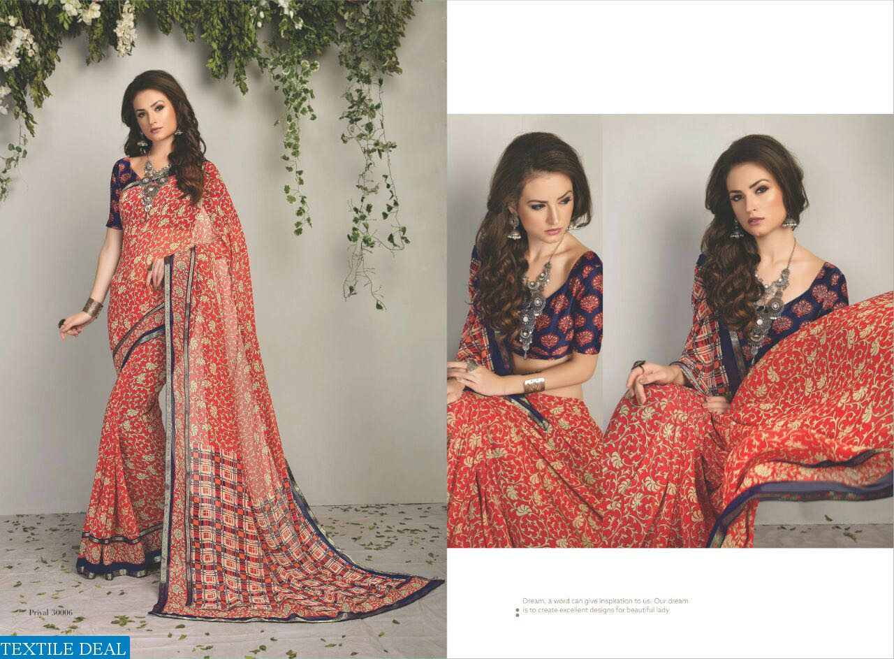 Shravika priyal vol-1 Wholesale printed Ethnic Saree